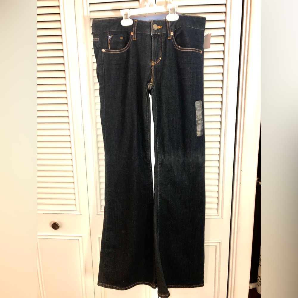 Gap dark wash low rise vintage flare jeans size 9/29